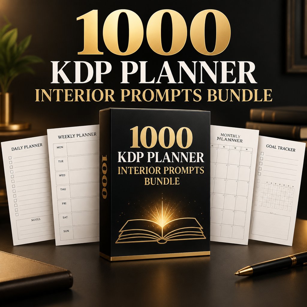 1000 KDP Planner Interior Prompts Bundle preview