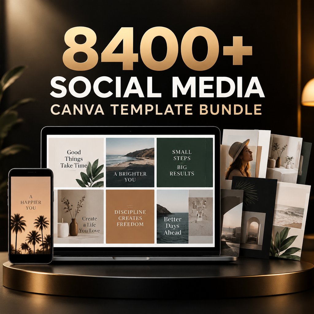 8400+ Social Media Canva Template Bundle — Bundles preview